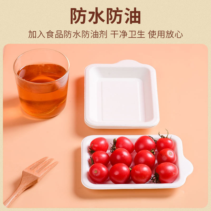 Cake Paper Plate Disposable Rectangular Paper Plate Birthday Dessert Diet Paper Plate No. 2 Egg Holder 5 Pack