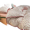 Girly Heart Cherry Quilt Cover Double-Layer Yarn Bedding Four-Piece Set Simple Washed Cotton Sheets Dormitory Set