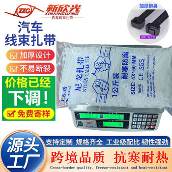 Factory Direct Sales Kilogram-Packed Industrial-Grade Cross-Border Thickened Self-Locking National Standard Nylon Cable Ties Wire Harness Ties