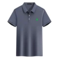 Polo dark gray green label