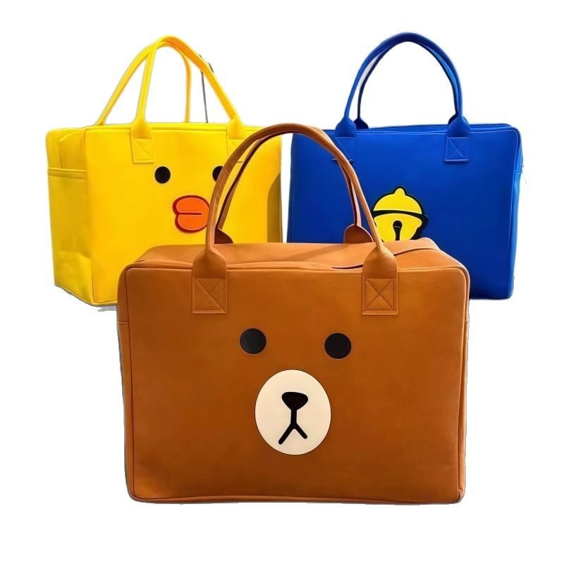 Cartoon Bag Travel Bag Storage Handbag Large Capacity Children's Luggage Bag Trolley Case Luggage Bag Felt Bag Lightweight