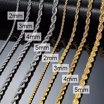 Cross-border Hot Explosive eBay Fashion Single Chain Fashion Pendant Matching Chain Trendy Men's Titanium Steel Twist Chain Clavicle Necklace