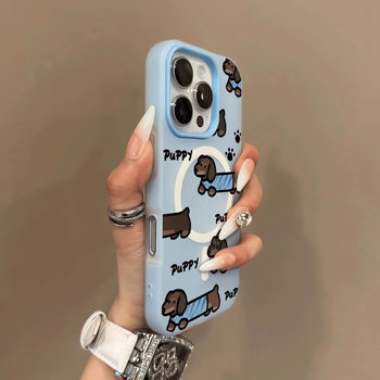 Magnetic Jelly Two-In-One Mobile Phone Case Suitable for iPhone 14 Mobile Phone Case Protective Case Huaqiangbei Pure Color Model