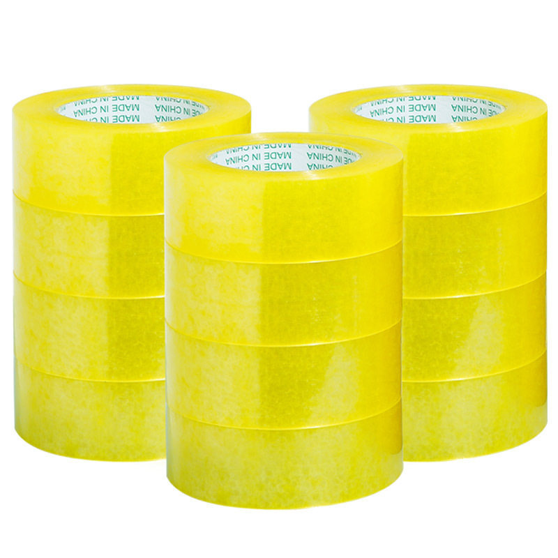Transparent sealing packing tape express sealing tape beige high adhesive tape paper large roll packaging tape wholesale