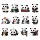 Игрушка Panda gift tiny particle assembly building blocks, совместимая с трехмерной головоломкой Lego, подарочные строительные блоки на тему панды mini 4