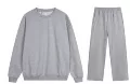 N01 floral gray round neck suit