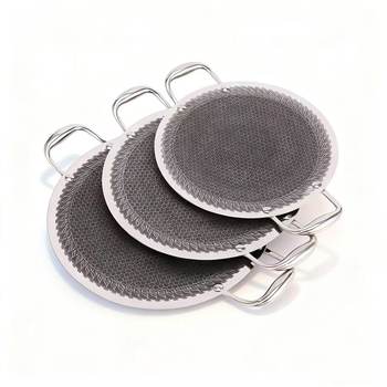 Outdoor Camping Barbecue Plate Portable 316 Stainless Steel Grill Pan Multifunctional Non-Stick Three-Layer Steel Household Barbecue Plate