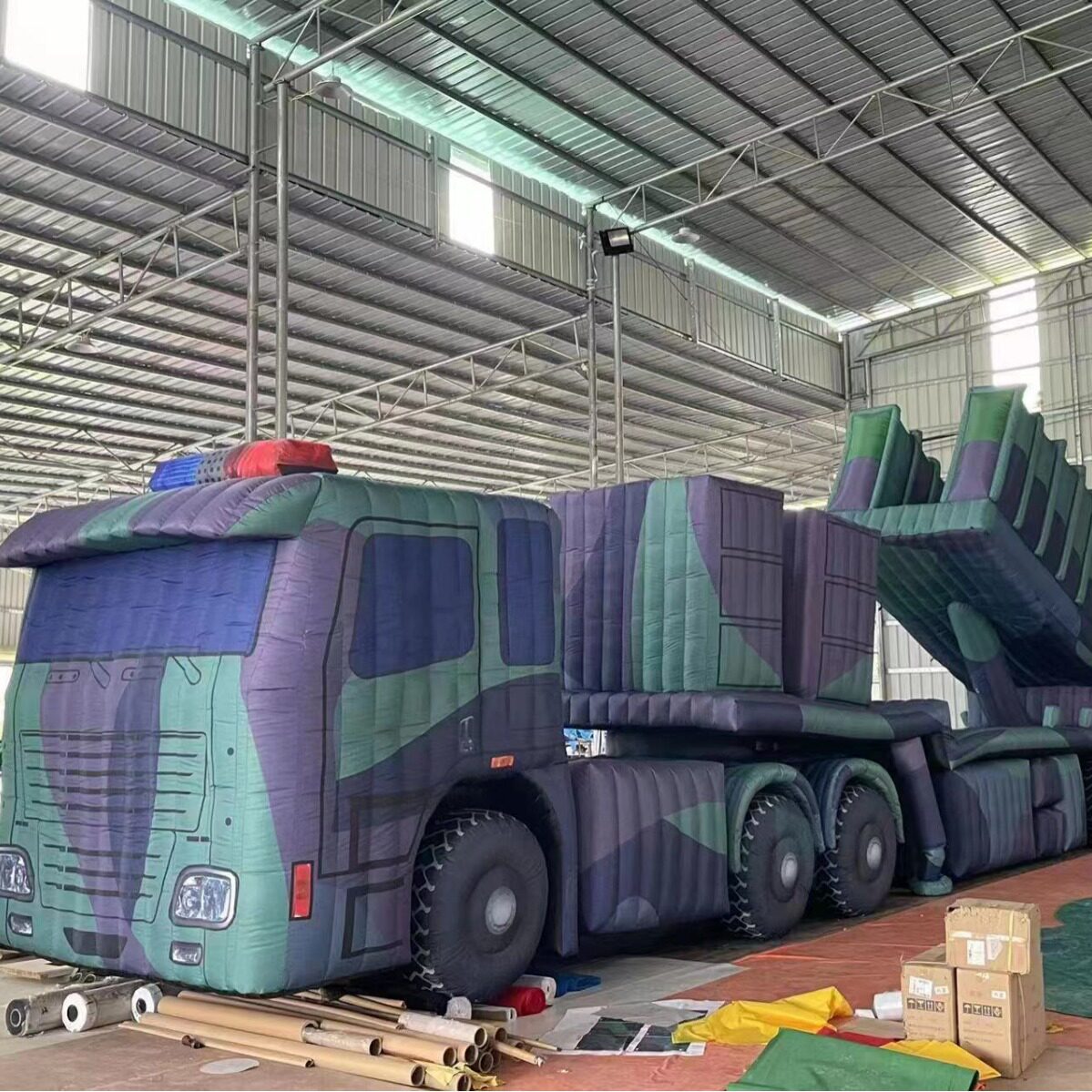 inflatable missile car model Army anti-real car Camouflage a...