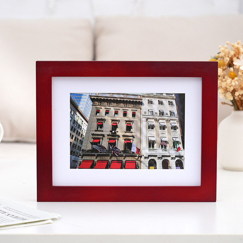 Solid wood photo frame wholesale 5678-inch small size photo decoration A3 poster 4K puzzle mounting frame customization wholesale