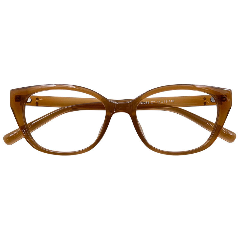 TR30284 New Maillard Style Internet Popular Cold Tea Cat's Eye Glasses Frame Women's Plain Mirror Frame