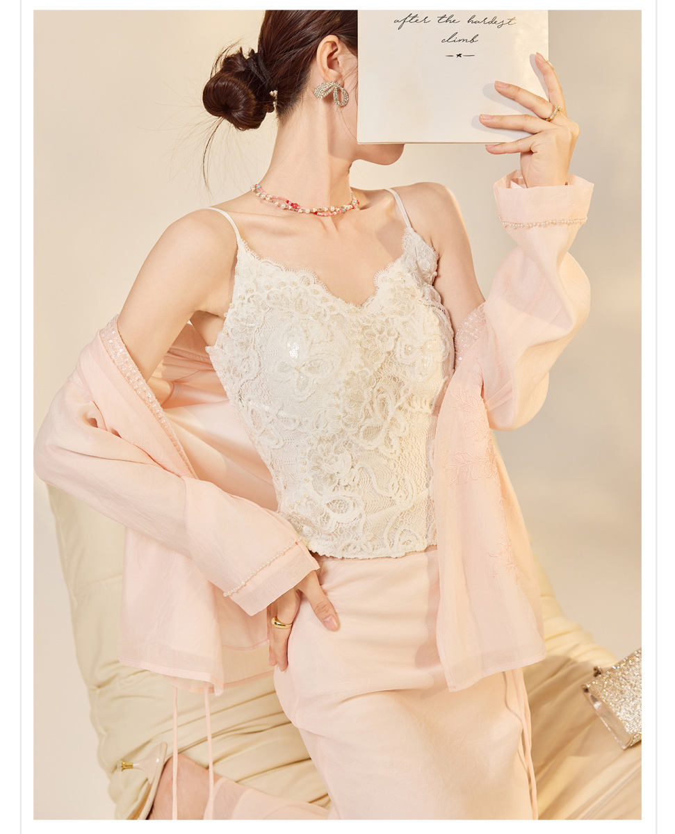 Áo hai dây nữ dáng ôm họa tiết hoa phối ren — Đen tuyền (giao hàng trong 7 ngày), Đen tuyền (giao hàng trong ngày), Mễ Hạnh (giao hàng 7 ngày), Mễ Hạnh (giao hàng trong ngày)