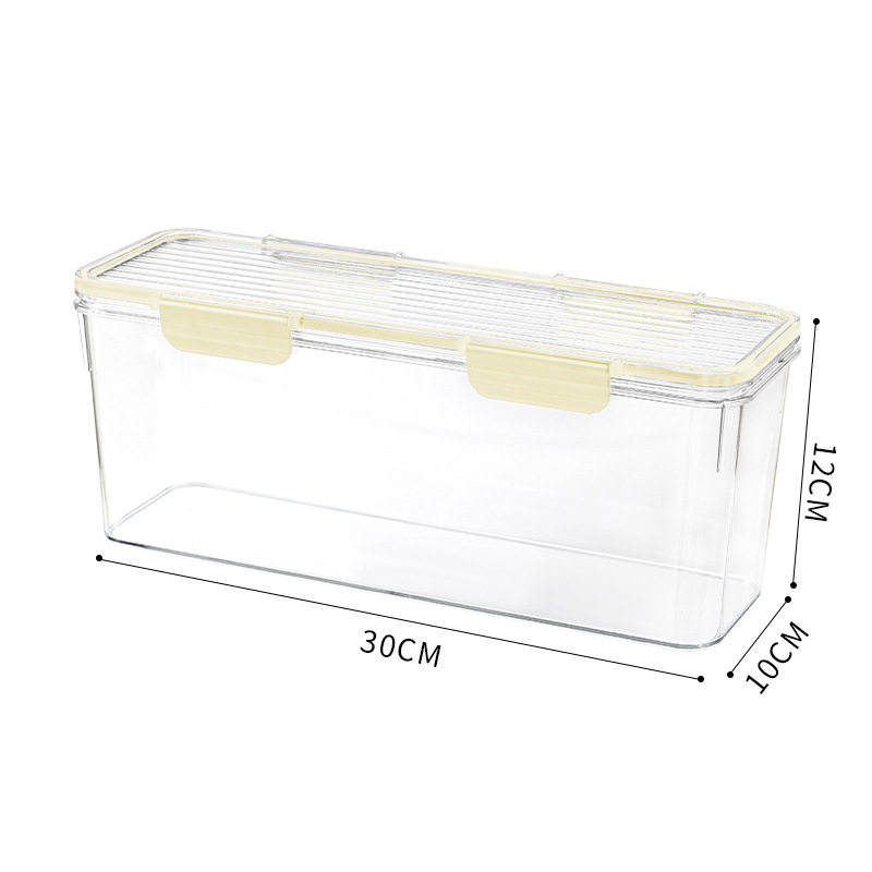 PET Transparent Large-capacity Sealed Box Kitchen Storage and Finishing Cereal Spaghetti Jar Refrigerator Storage Noodle Preservation Box