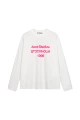 Flocked long-sleeve white