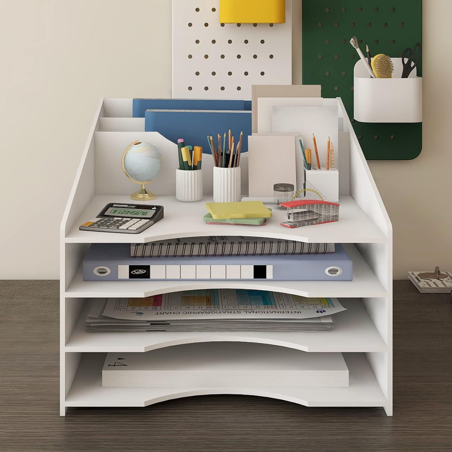 File Rack Desktop Storage Rack Office Supplies Folder A4 Double Clip Folder File Column Paper Cutting Storage Box