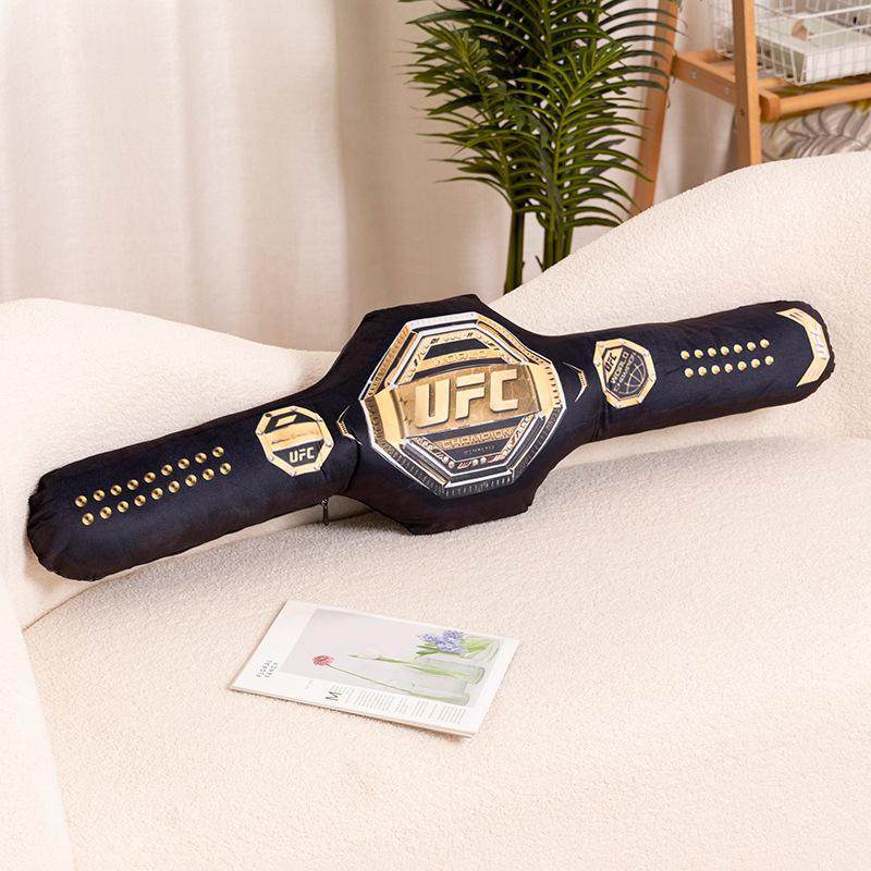 Boxing Fighting UFC Gold Belt Pillow Plush Toy Long Pillow Sleeping Send Boys Creative Birthday Gift