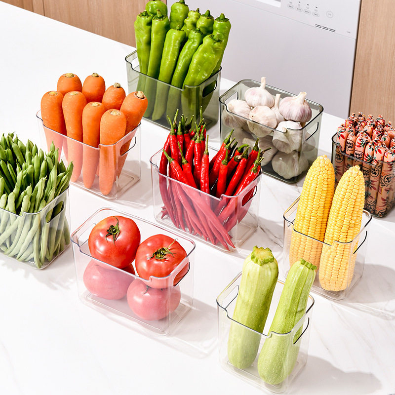 Refrigerator Side Door Storage Box Kitchen Food-Grade Pet Sorting Box Household Vegetable Preservation Box Fruit Organizing Tool