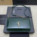 Green patent leather/gold