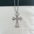 Silver cross single pendant