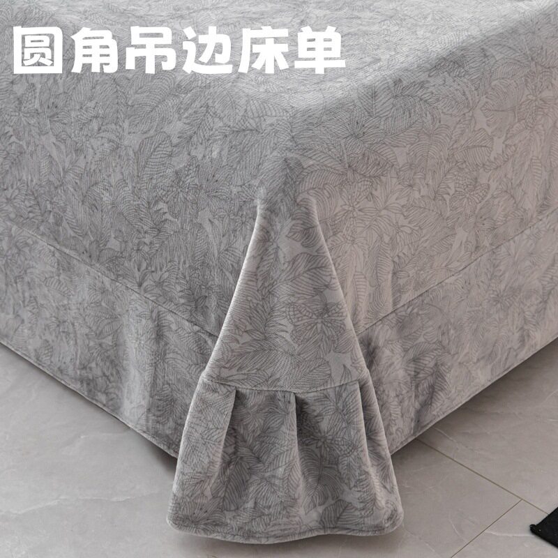 Light Luxury Embroidery Thickened Milk Velvet Four-Piece Set Warm Coral Velvet Flannel Bed Sheetss and Quilt Covers Bedding Wholesale
