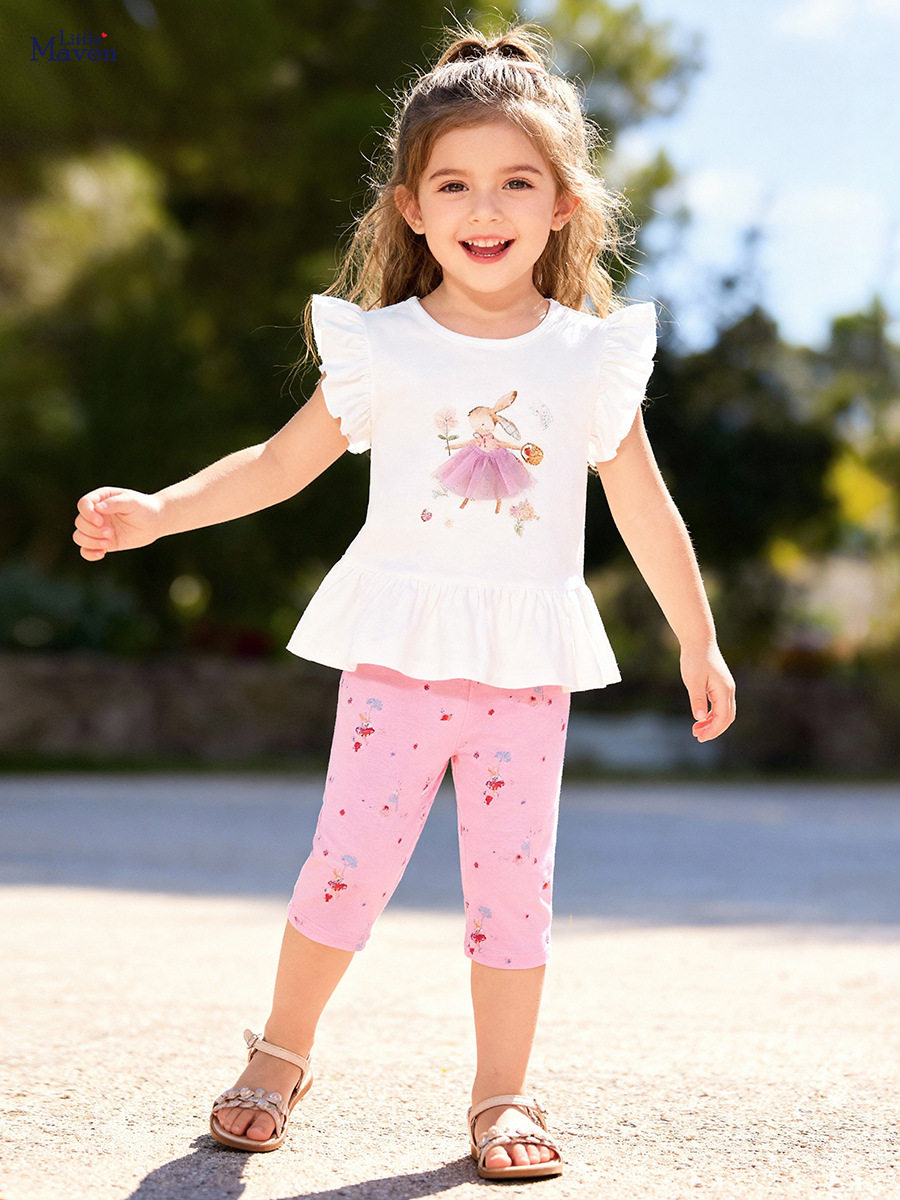 Stylish Girls' Set Wholesale, Cute Baby Casual Outfit, Summer Kids' Wear Set