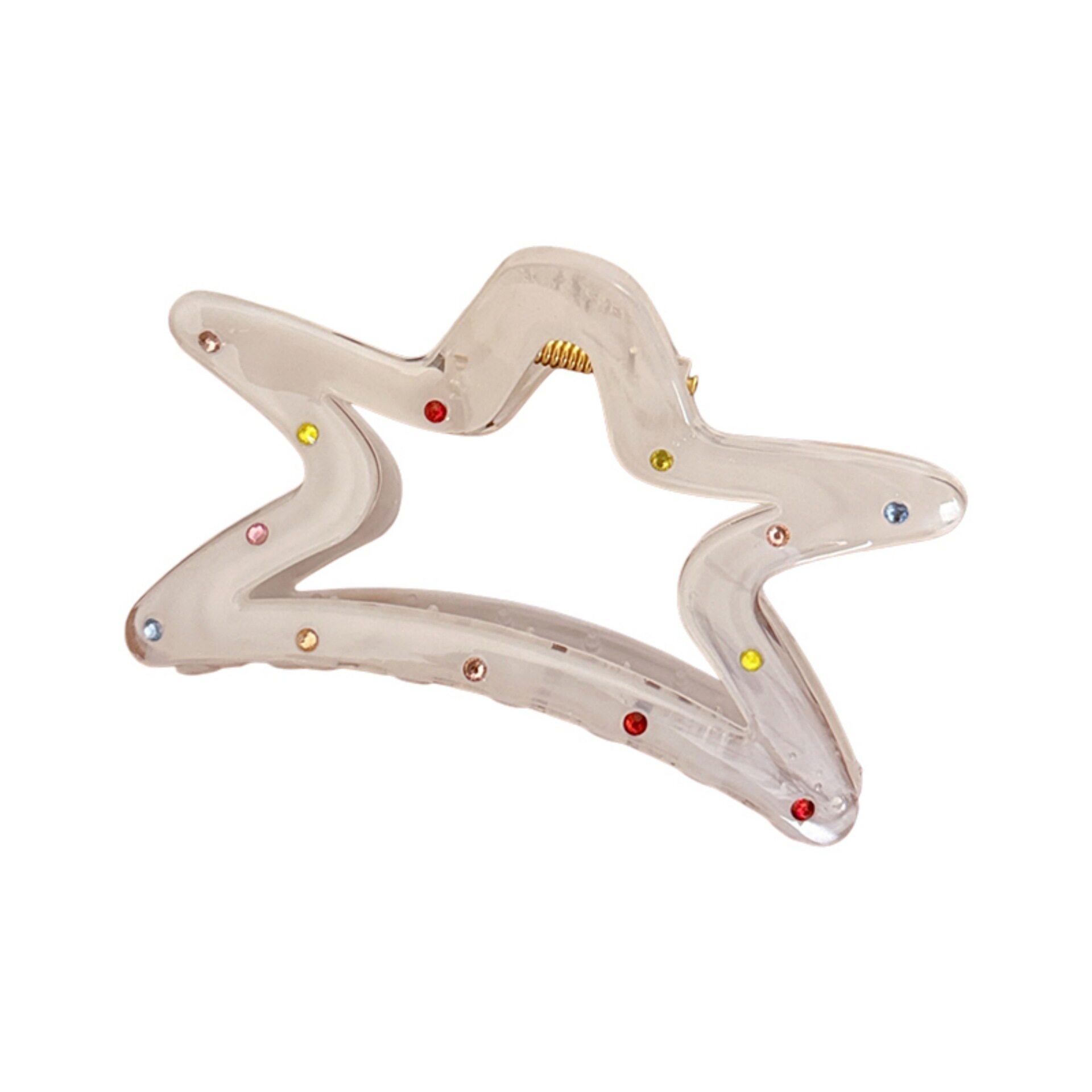 高颜值彩钻星星蝴蝶结抓夹少女后脑勺盘发夹百搭多鲨鱼夹发卡发饰