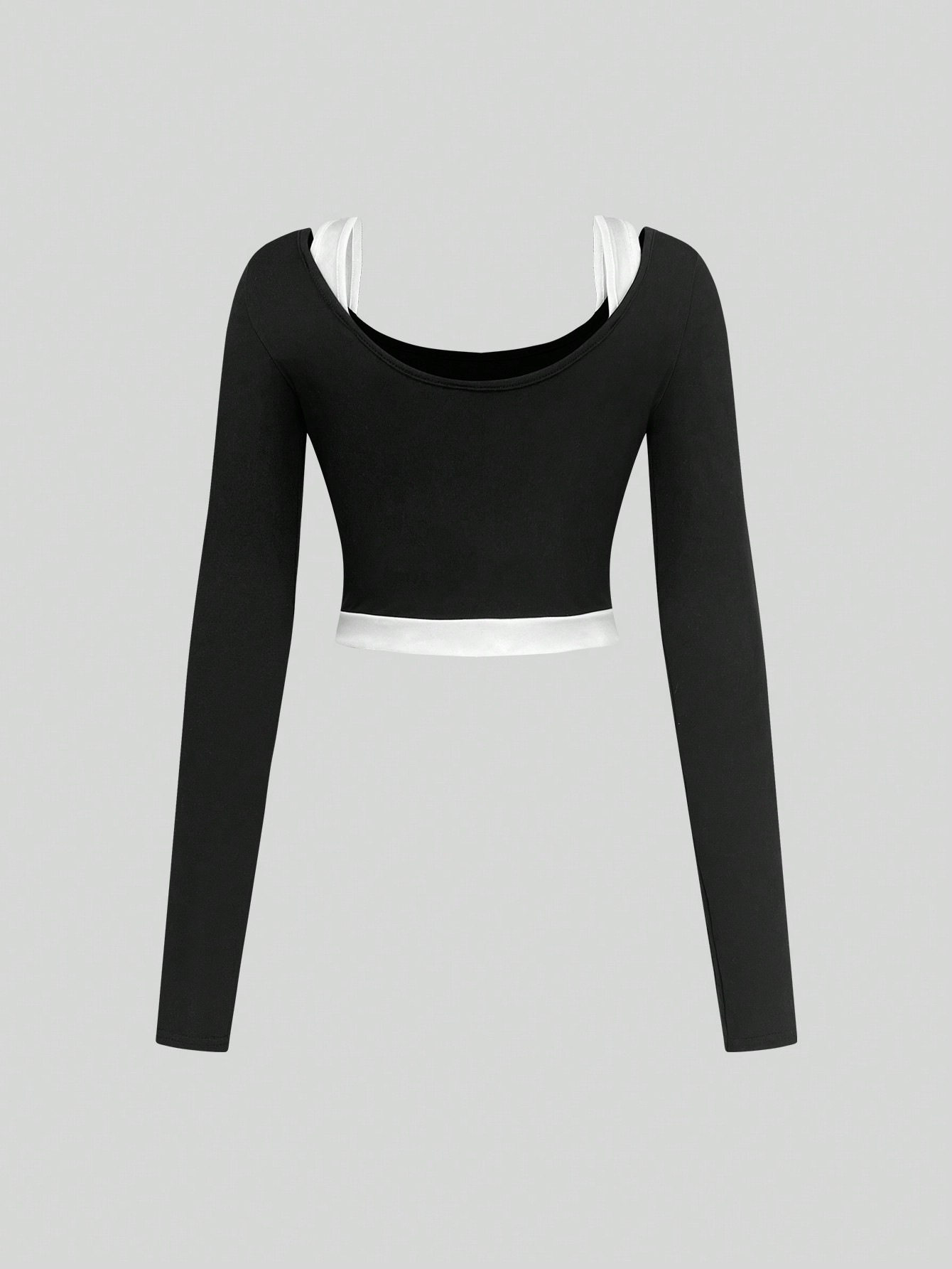 Womens Slim Fit Color Block Long Sleeve T Shirt Trendy Design Comfortable Fabric Perfect for Casual Wear Wholesale