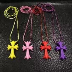 CH Crow Cross Resin Necklace Colorfulful Necklace Men and Women Qingshan Limited Trendyy Hip-hop Pendant
