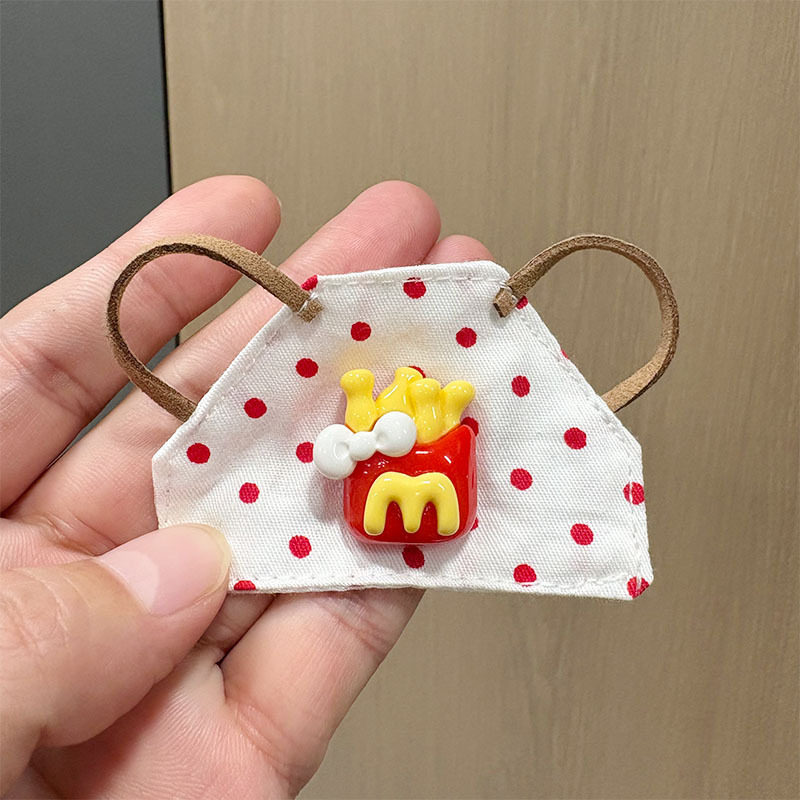 可爱迷你帆布包毛绒玩偶格子包西高地公仔扭棒小狗配饰格子裙娃衣