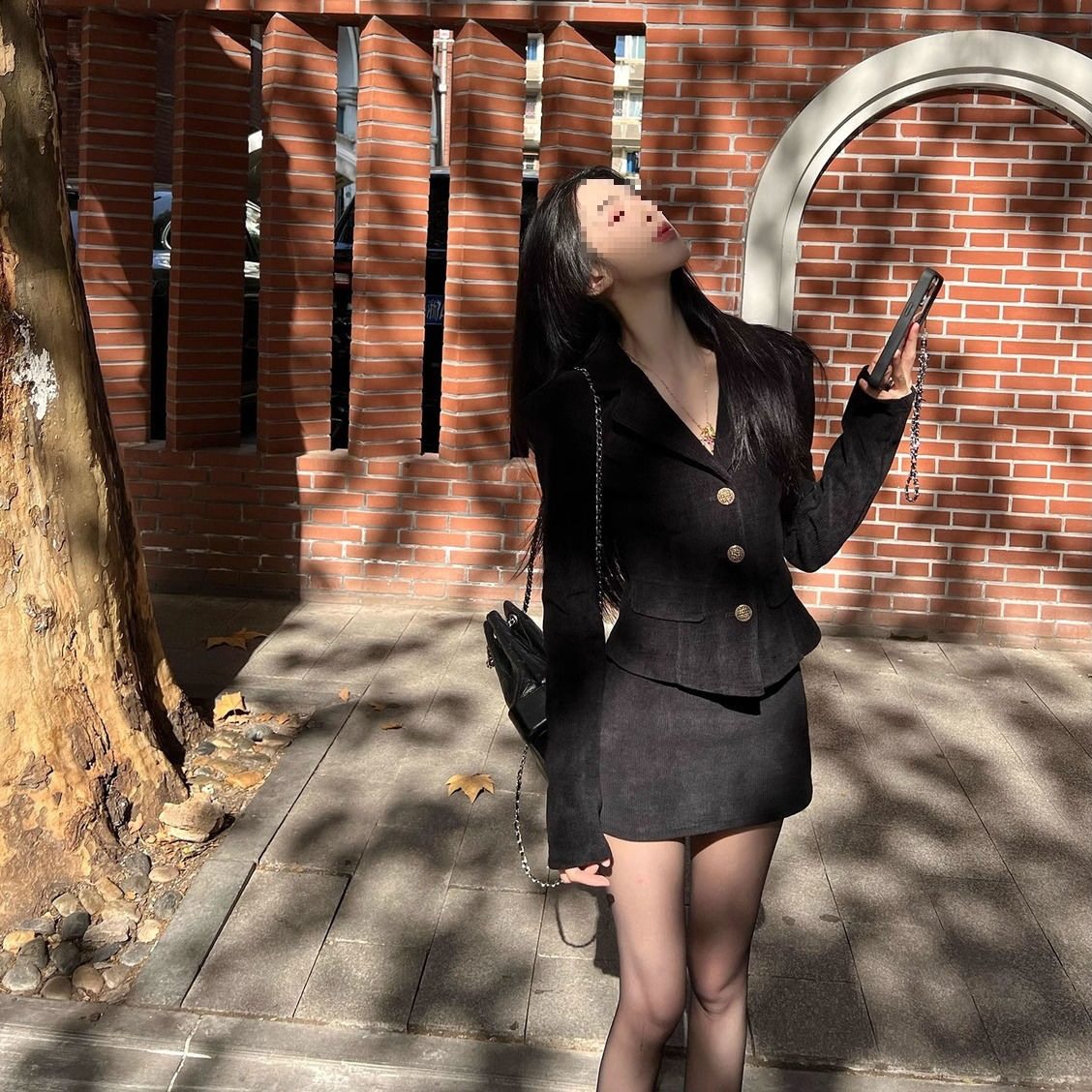 Pure Lust Style Slimming Suit for Women, Spring & Fall High-End Suit Jacket, Feminine Slimming Look Skirt Two-Piece Set