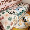 Multifunctional Sofa New Universal Double-Sided Backrest Blanket High-End Model Four-Season Universal Towel Butterfly Love Flower Colorful Pumpkin