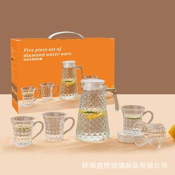 Diamond Water Set Five-Piece Set Seven-Piece Cold Water Kettle Beverage Set Event Opening Gift Handy Gift Box