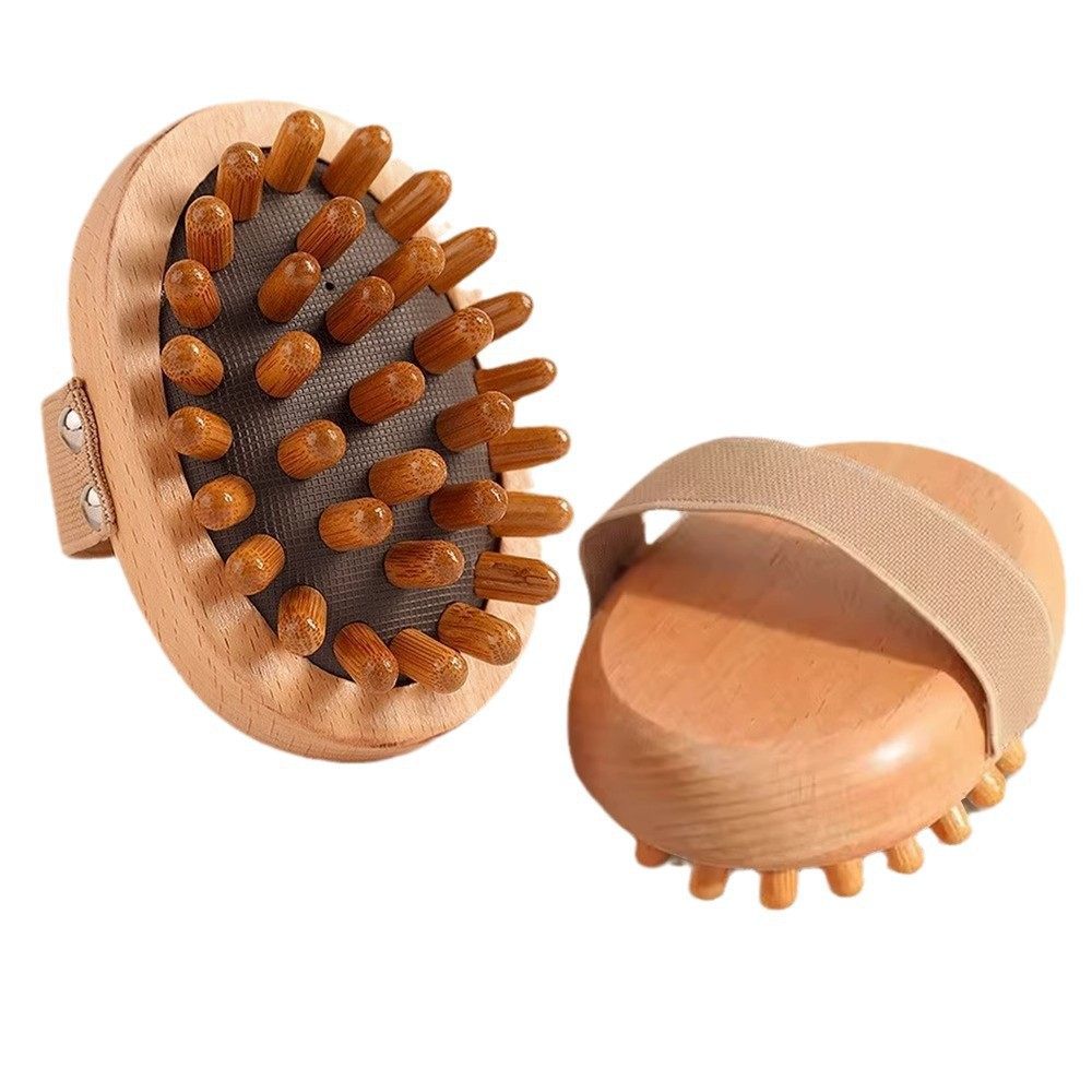 Multifunctional Beech Wood Massage Comb, Head Meridian Comb, Men's and Women's Whole Body Scalp Scraper, Air Cushion Comb, Dry Brush, Portable