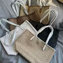 Coach's New City33 Tote Bag with Magnetic Closure, Versatile Shoulder Bag, Large Capacity, Classic Monogram Handbag