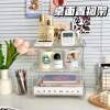 Desktop Storage Rack Transparent Stackable Foldable Dormitory Simple Multi-Functional Stationery Cosmetics Multi-Layer Storage Rack