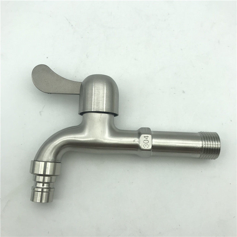 Factory direct 304 stainless steel cast whiteboard long long long thick washing machine 4 points 6 points outdoor faucet