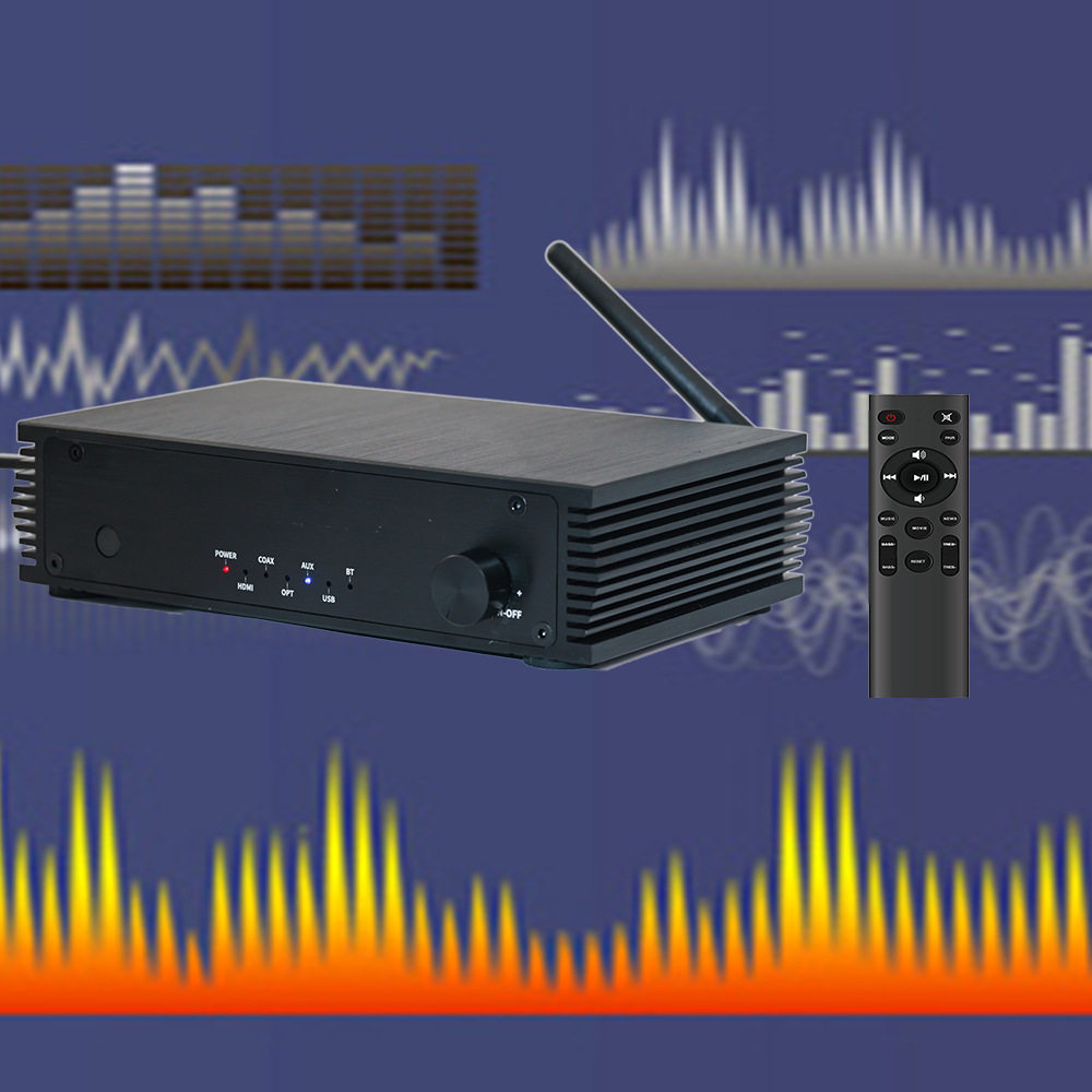 Cross-border Hot Selling Digital Small Power Amplifier Desktop Fever High Fidelity Bluetooth Stereo 2.1 Channel Power Amplifier for Home