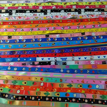 Heat transfer polyester printing ribbon English letter printing ribbon cartoon clothing textile accessories ribbon wholesale