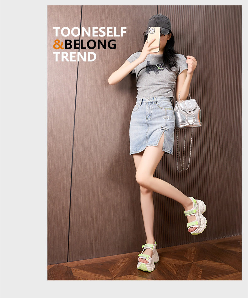 Dép sandal nữ xỏ ngón đế bệt thể thao đi biển mùa hè — Trắng, Xanh lá, Đen chi tiết 14
