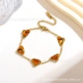 Gold Bracelet [Amber Brown]