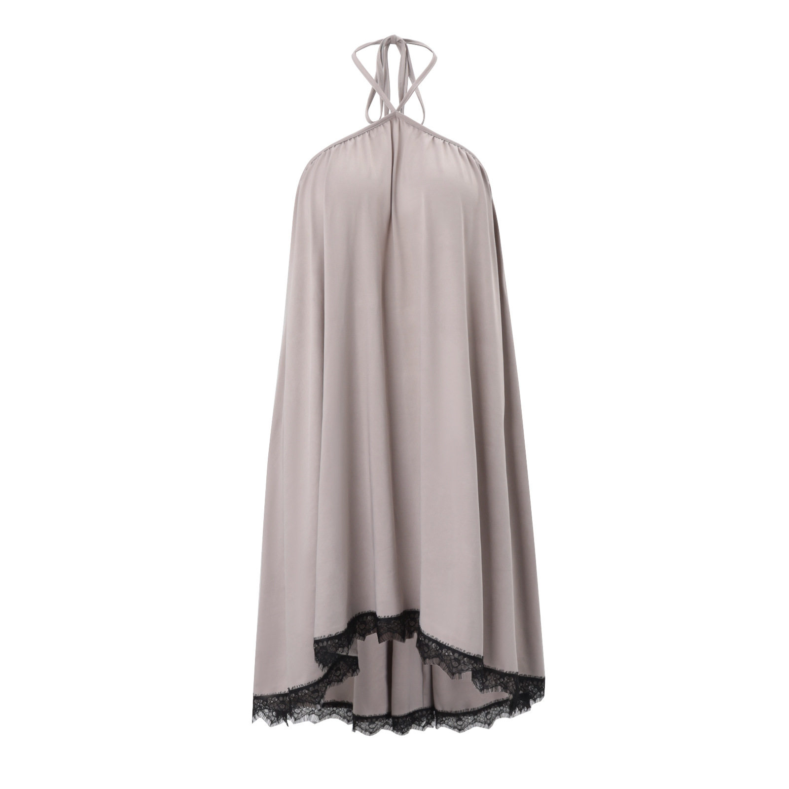 Summer Satin Off Shoulder Dress Sexy Backless Loose Fit Deep V Neck Elegant Evening Wear Wholesale Available