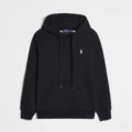 Pullover style, black with white label - cotton