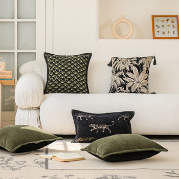 Ins wind living room sofa pillow homestay bedroom bedside cushion cover model room bay window decorative pillow cover wholesale