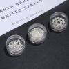 Ps Transparent Jewelry Packaging Box Jewelry Earrings Dust-Proof Box Small Sample Bottle Earrings Ear Clip Portable Round Box Packaging