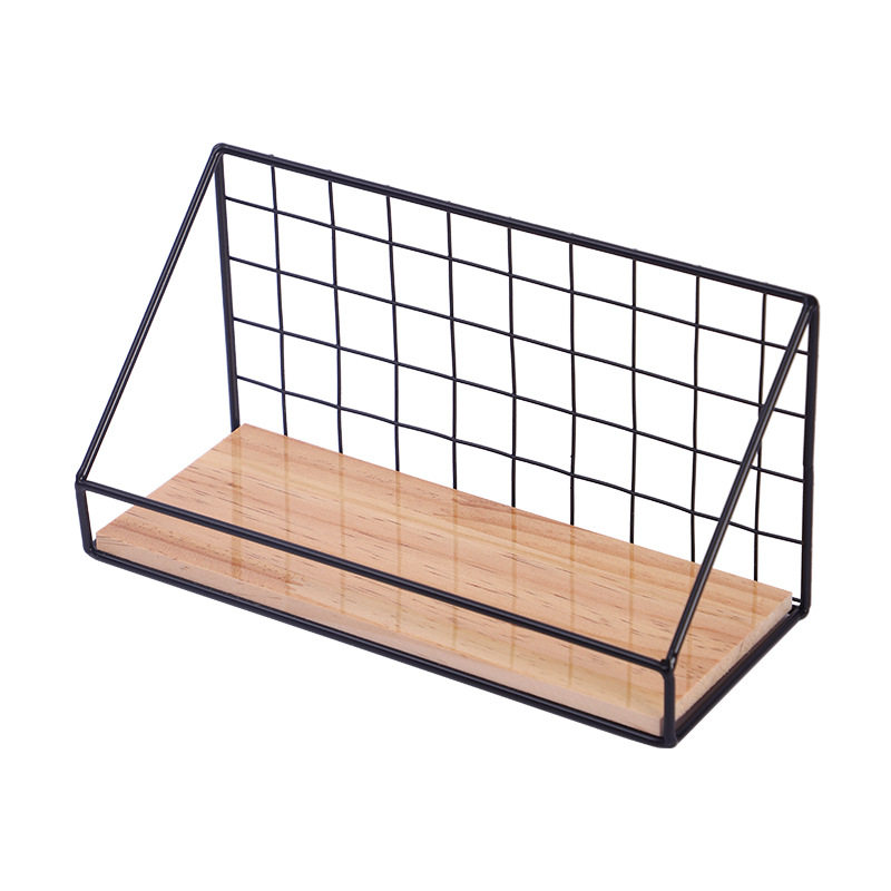 Wall-Mounted Iron Storage Rack, Wall Organizer, Dormitory Bedside Wall-Mounted Makeup Rack, Wall-Mounted Kitchen Storage