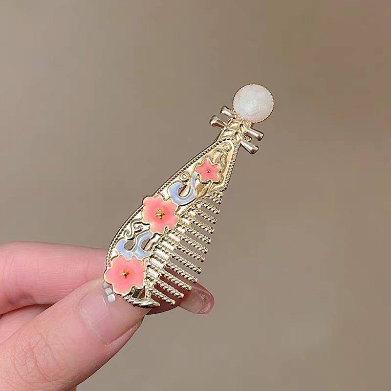 New Chinese-Style Butterfly Blue Exquisite Small Hairpin for Elegant Girls' Bun Side Hair Accessory with Cheongsam Hairpin