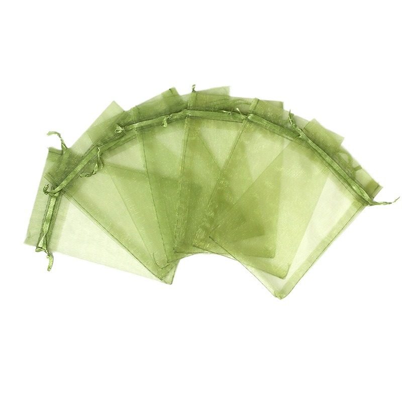 in stock wholesale amazon dedicated high density plain organza gift bag drawstring mesh wedding candy bag vacuum