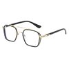 Retro color changing double beam glasses frame Men's Fashion anti-blue light flat mirror Wei Ting with finished myopia women Wholesale