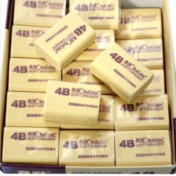 True Color 4240 Big Rubber 4B Drawing Art Yellow Rubber Student Eraser