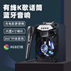 Portable Bluetooth Speaker Portable Outdoor Square Dance K-song Audio Card Colorful Band Microphone in stock Wholesale