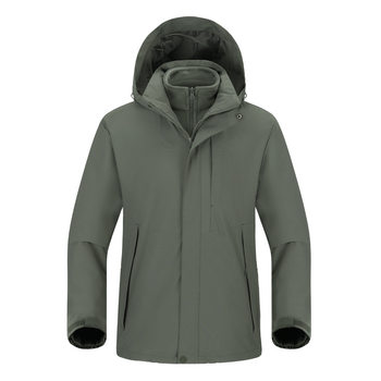 Couple Three-In-One Jacket Men's Windproof, Waterproof and Warm Outdoor Clothing Women's Silver Fox Velvet Warm Jacket Custom Logo